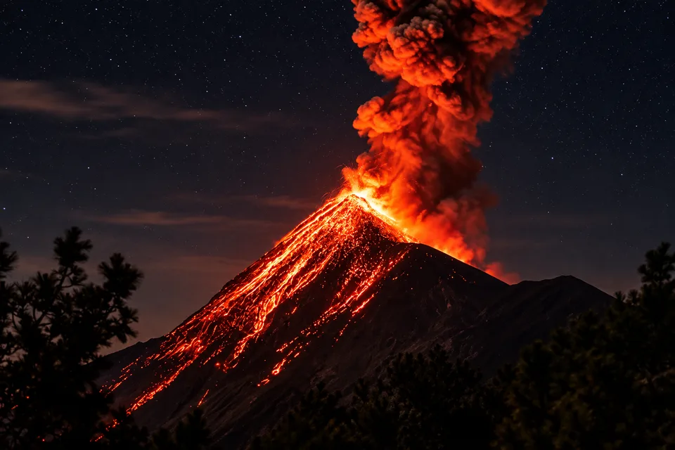 Volcán Acatenango en Guatemala